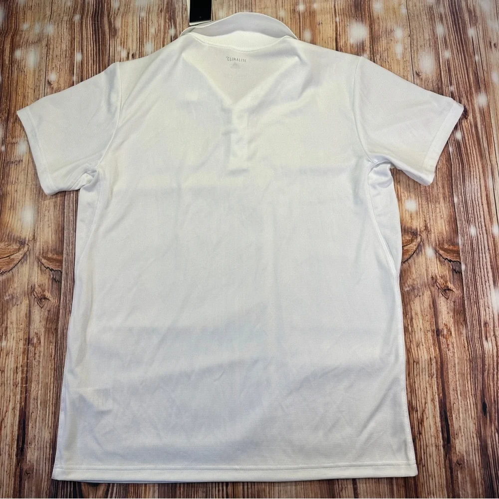 NWT Adidas White Club  Rib Polo Shirts Size Large